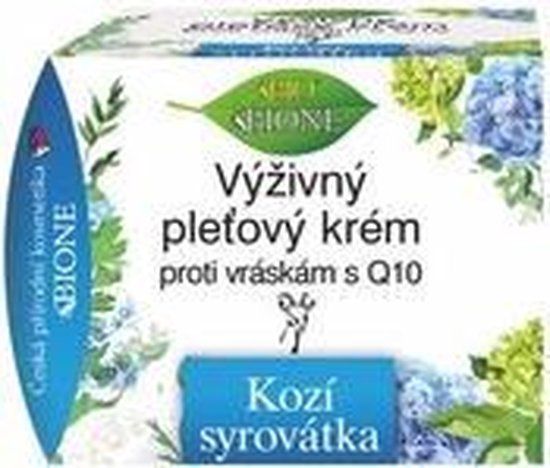 Bione Cosmetics - Výživný pleťový krém proti vráskám s Q10 Kozí syrovátka - 51 ml