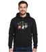 Helvetic Guards 1 Ligue européenne de football – Sweat à capuche noir pour homme en coton