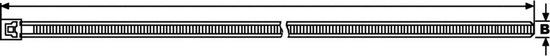 HellermannTyton 115-00002 LR55R-HS-BK-Q1 Kabelbinder 196 mm 4.80 mm Zwart Hersluitbaar, Hittegestabiliseerd 25 stuk(s)