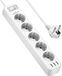 Multiprise 5 prises avec 3 ports de chargement USB - Multiprise montage mural (16A)