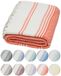 DEMMEX Gecertificeerd 100% biologisch Turks katoenen strand- en badhanddoek - hamam pestemal handdoek, deken - oversized, sneldrogend, zandvrij, compact - diamantweefsel, voorgewassen, gemaakt in