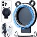 Merkloos Magnetische riemcliphouder met anti-diefstal telefoonketting, afneembare telefoonhouder, rugzakclip voor wandelen, reizen, outdoor, klimmen - zwart
