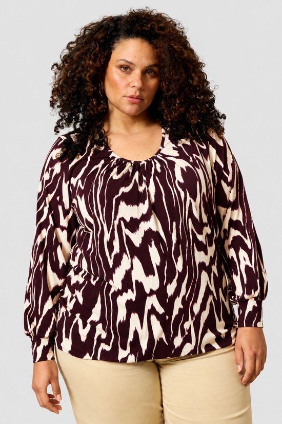 ZHENZI blouse lange mouw Fig
