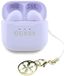 GUESS Casque sans fil TWS avec finition brillante, logo et breloques - Lavande