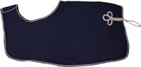 QHP Fleece Ornament Uitrijdeken Donkerblauw-zilver - XL