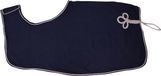 QHP Fleece de couverture de sortie bleu foncé-argent - XL
