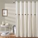 Lush Decor Linnen knoop douchegordijn, gebroken wit, 72" x 72"