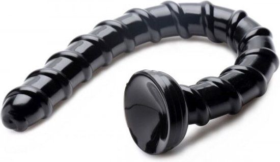 Hosed Swirl Anal Snake Anaaldildo - 49 cm - Black
