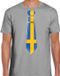 Bellatio Decorations Chemise de déguisement pour hommes - cravate Suède - gris - supporter - soirée à thème M