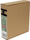 Quadrios 25CA729 Krimpkous met lijm Zwart 16 mm 4 mm Krimpverhouding:4:1 5 m