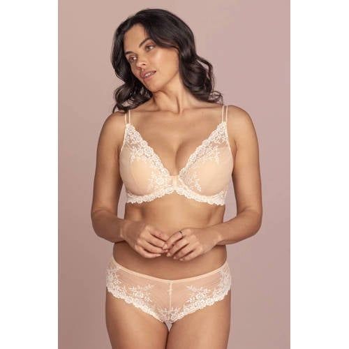Wacoal Embrace Brazilian Briefs Light Beige/White