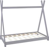 ML-Design Kinderbed Tipi 70x140 cm Lichtgrijs Grenenhout