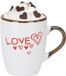 Siaki Koffiemok / theemok Love - wit/goud - 300 ml