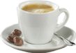 caterado BISTRO Espresso Cup and Saucer Set, 6 Pieces, 0.1 L, Porcelain, White