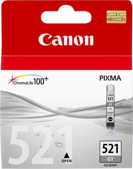 Canon CLI-521GY - Gray Ink Cartridge - 2937B001