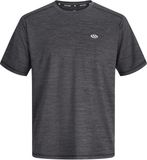 JACK&JONES JJS FLUX MELANGE T-SHIRT SN Jongens Lange mouwen shirts Zwart Melange XL