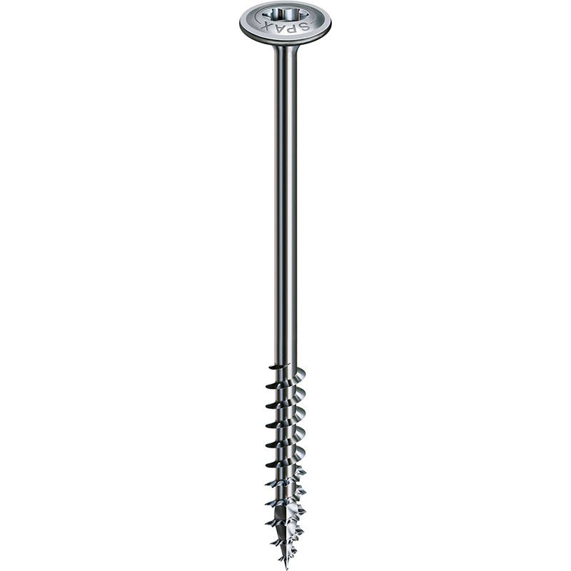 Spax houtbouwschroef 6,0 x 140 mm 100 stuks T-STAR plus platte kop gedeeltelijke schroefdraad 4CUT WIROX A3J 251010601405