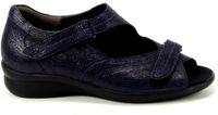Durea 7395 0855 Platte sandalen Vrouwen Blauw Leer Maat 37
