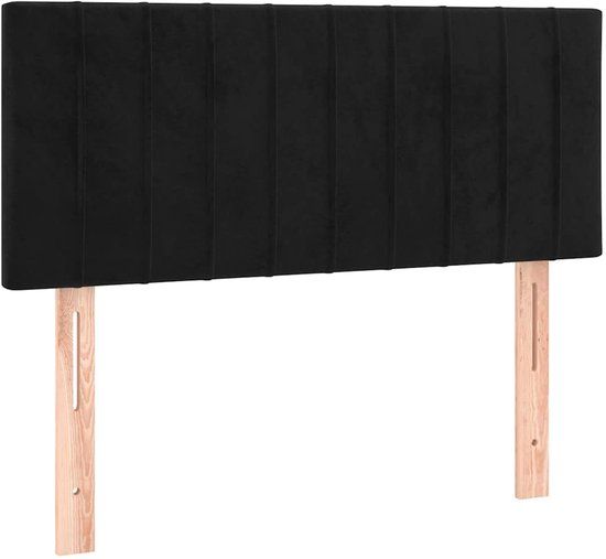 vidaXL Hoofdbord 100x5x78/88 cm fluweel zwart