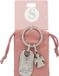 Depesche Beschermengel sleutelhanger met letter S - Zilver & Roze