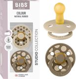 BIBS Colour Fopspeen - 6-18 mnd - 2-pack - Rond - Vanilla/Dark Oak