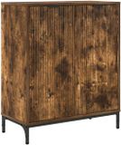 vidaXL Dressoir Rook Eiken 69,5 x 33 x 82 cm Bewerkt hout