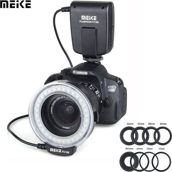Meike FC-100 Macro Ring Flash - Canon, Nikon, Pentax, Olympus