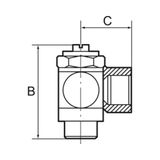 Riegler 359.005-M5 gasventiel, sleufgleuf, tweezijdige dross. (»B«), M5 IG, M5, 1 stk