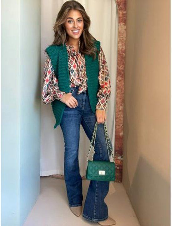 Cup of Joe Denim Dames Flare Jeans Matilda Sapphire Blue