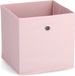 Zeller Opbergmand/Kastmand - 22 Liter - Lichtroze - 28 x 28 x 28 cm