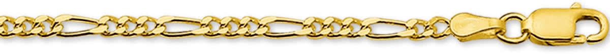 The Jewelry Collection Ketting Figaro 2,7 mm - Geelgoud
