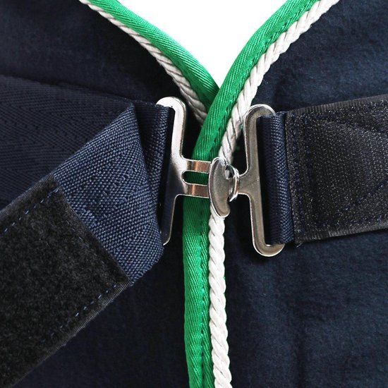 Harry's Horse Fleecedeken STOUT! Green 95cm navy