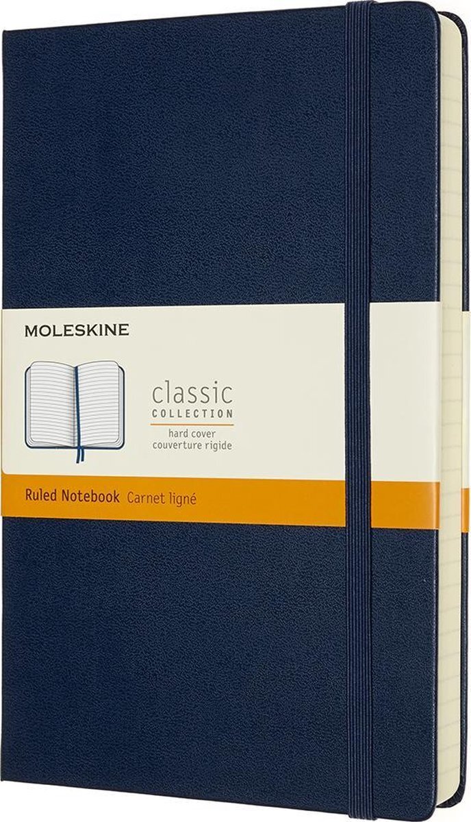 Moleskine Notitieboek Expanded Large (13x21 cm) Gelinieerd Harde Kaft Sapphire Blue