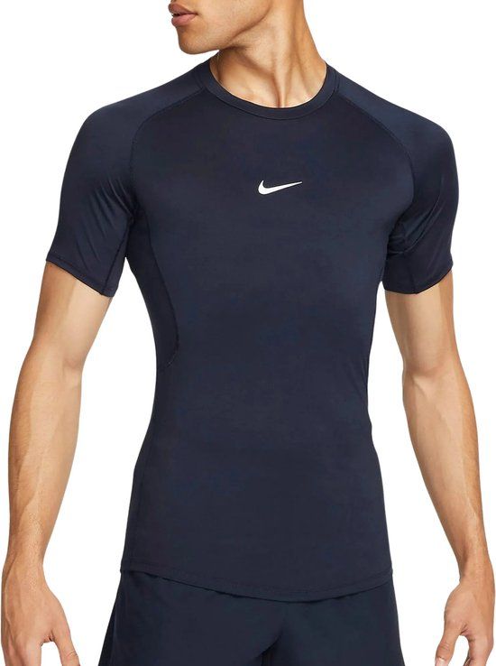 Nike Pro Dri-FIT Sportshirt Mannen - Donkerblauw - Maat XL