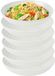 Plasticforte Assiette ronde/camping - 12x - assiette creuse - D19 x H4.5 cm - blanc crème - plastique - assiettes à soupe - vaisselle incassable