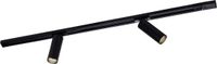 LEDVION - LED Railverlichting 1M + 2 Railspots (Zwart - Dimbaar - GU10 Fitting) - 1-Fase