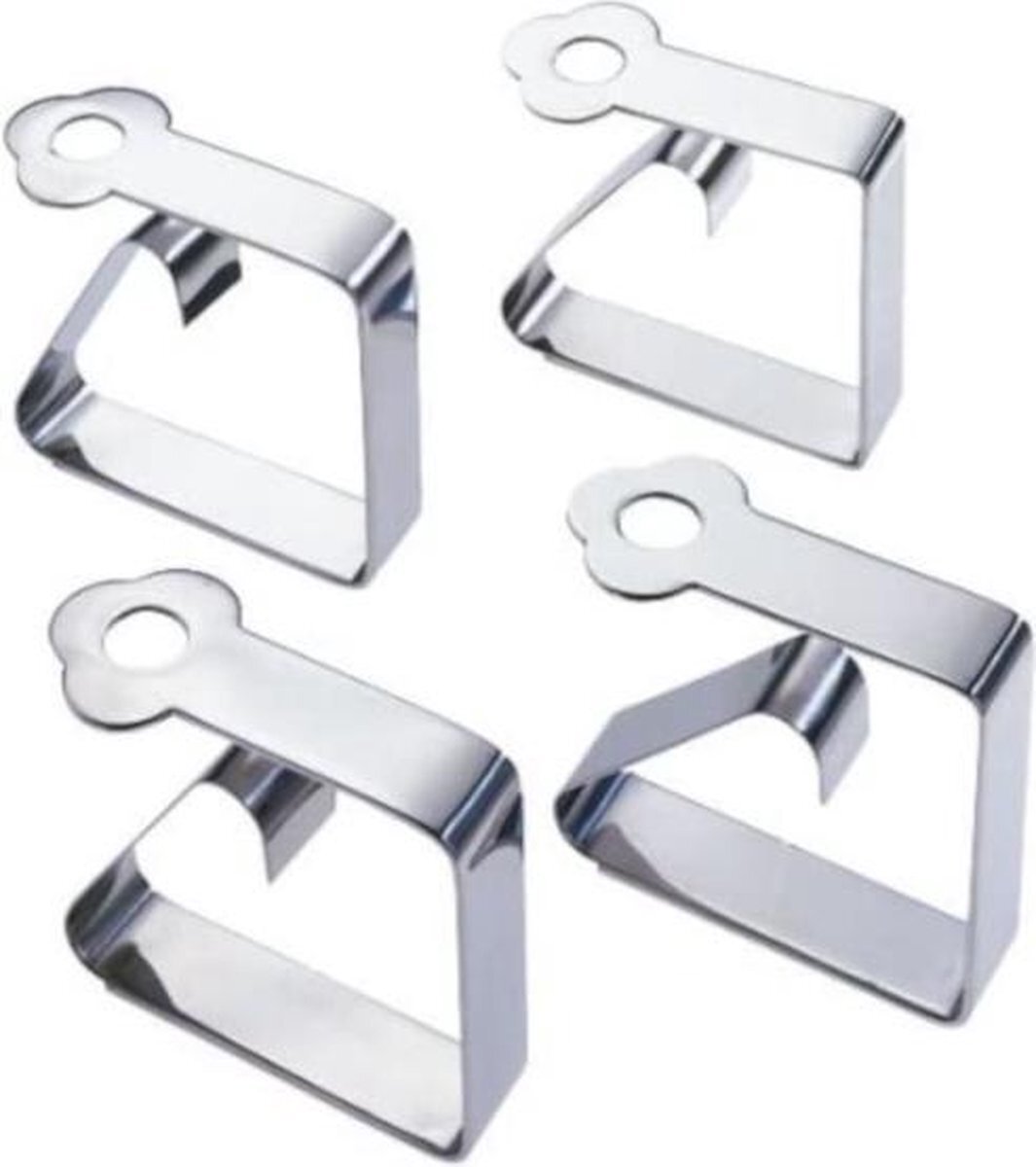 WENKO Tafellaken Clips 23,5 Cm Rvs Zilver