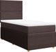 vidaXL Boxspring met matras stof donkerbruin 80x200 cm