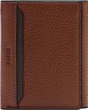 FOSSIL Huntington Trifold Medium Brown Portemonnee Leer Bruin