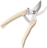 Snoeischaar Roestvrij Staal - Voor Takken tot 8mm & Fruit Plukken - Lichtgewicht & Zelfsluitend - Wit (19cm)