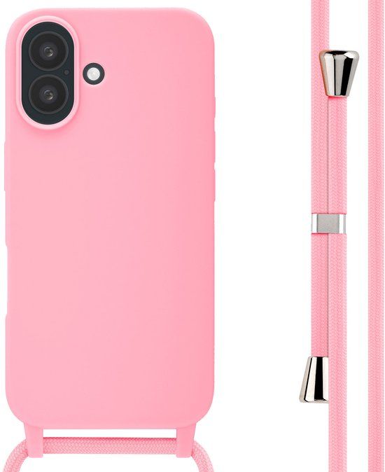 imoshion Siliconen hoesje met koord voor de Apple iPhone 16 - Roze