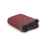 Bankhoes, geruit, 175 x 230 cm, rood