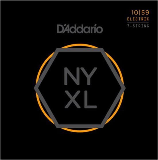 D&#39;Addario NYXL 10-59 Carbon Steel Alloy 7-string - Elektrische gitaarsnaren
