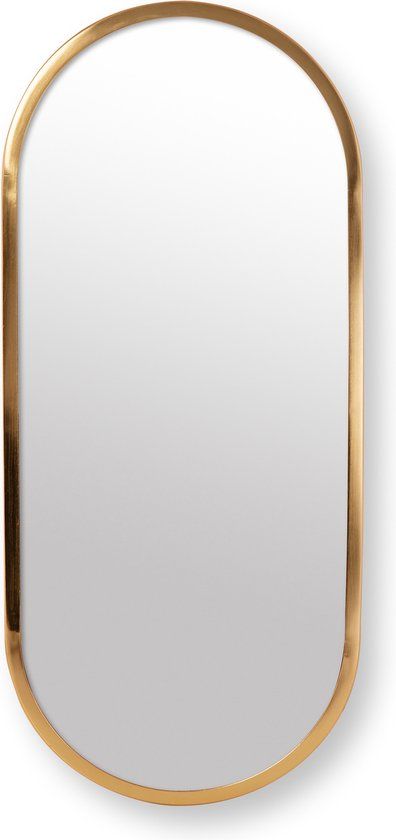 vtwonen Ovale Spiegel - Goud - 50x20cm