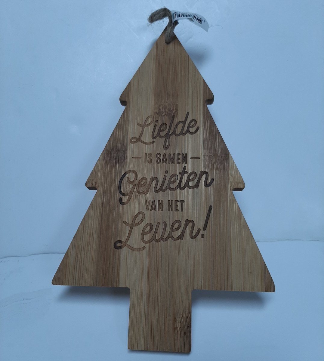 Miko Products Borrelplankje kerst met tekst Liefde is samen genieten van het leven