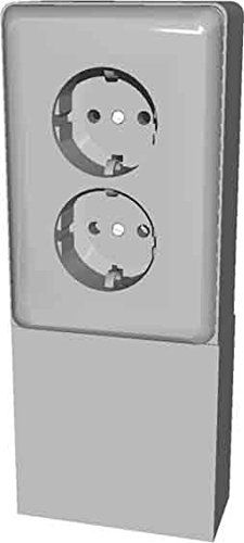 Elso 515504 - Stopcontact - 2-voudig - 16A - Renovatie - Zuiver wit