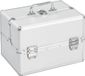 vidaXL Make-up koffer 22x30x21 cm aluminium zilverkleurig