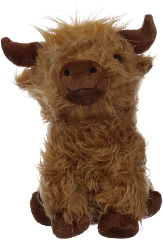 Puckator Deurstopper Highland Koe - 1.2 kg - bruin - knuffeldier - H24 cm
