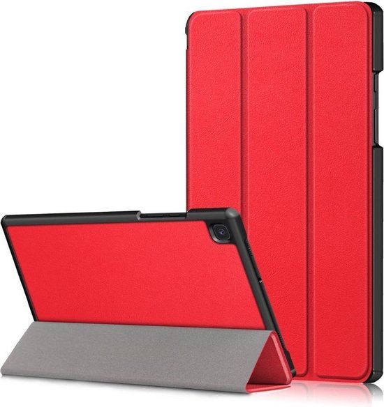 Merkloos Tri-Fold Book Case voor Samsung Galaxy Tab A7 (2020) - Rood