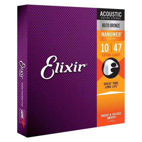 Elixir 11002 Nanoweb snarenset voor akoestische western gitaar